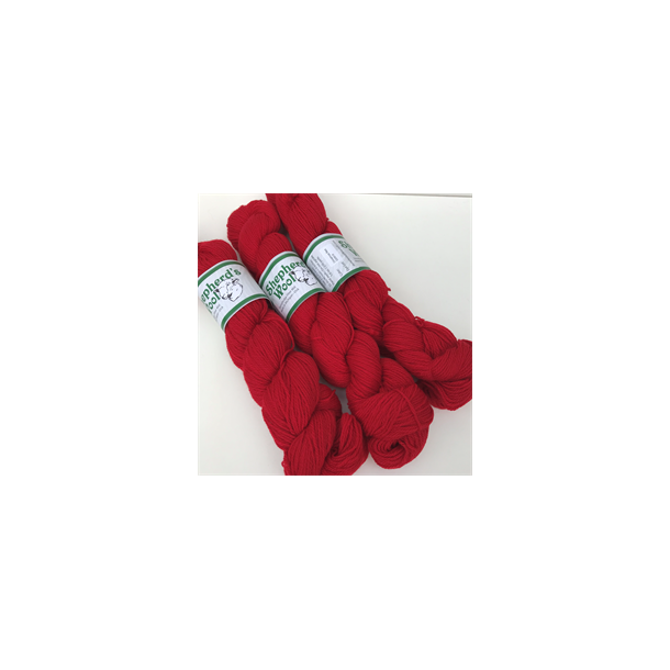 Shepherd's Fingering farge CHRISTMAS RED